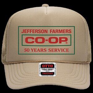 Jeffersons Farmers CO-OP 50 Year Service Beige Foam Trucker Snap Back